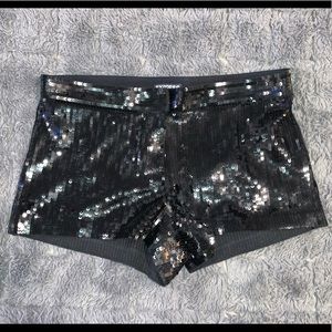 Women’s Black Sequin Shorts